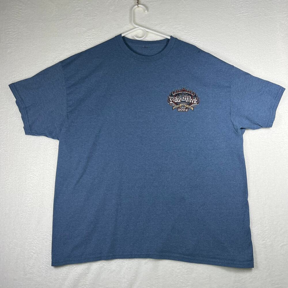 Bike Week T Shirt Mens Large Blue Daytona Beach 2024 Motorcycles Rally Biker XL?